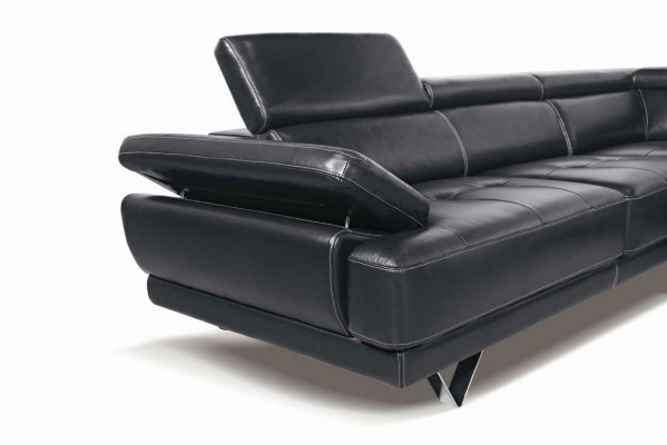 Multifunctionele bank hoekbank Media TV bank Leren bankstel 291 x 222 cm L-vorm Nieuw