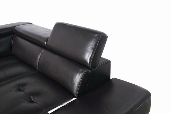 Multifunctionele bank hoekbank Media TV bank Leren bankstel 291 x 222 cm L-vorm Nieuw