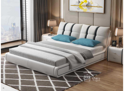 Ontwerper bed slaapkamer bedden inrichting hotel luxe bekleding leer meubels