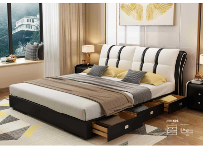Ontwerper Bed Slaapkamer Bedden Textiel Hotel Luxe Bekleding Zit Stof Italië