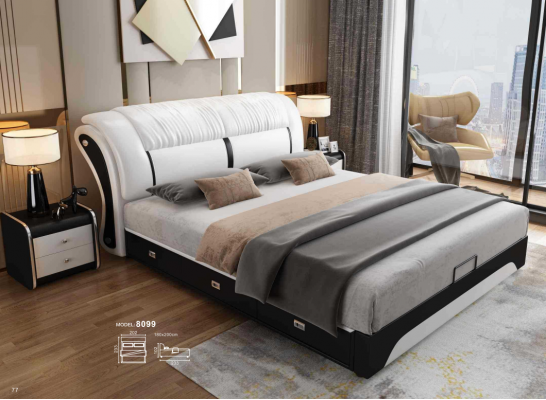 Beddengoedontwerp Luxe Dubbel Hotelhuwelijk Slaapkamer Lederen 180x200cm Bedden