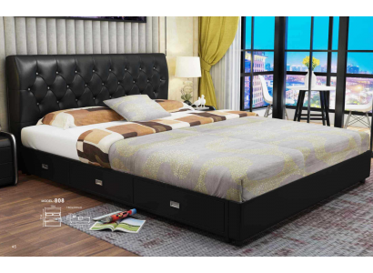 Chesterfield Designer Bed Slaapkamer Textiel Leder Bekleding Italiaans