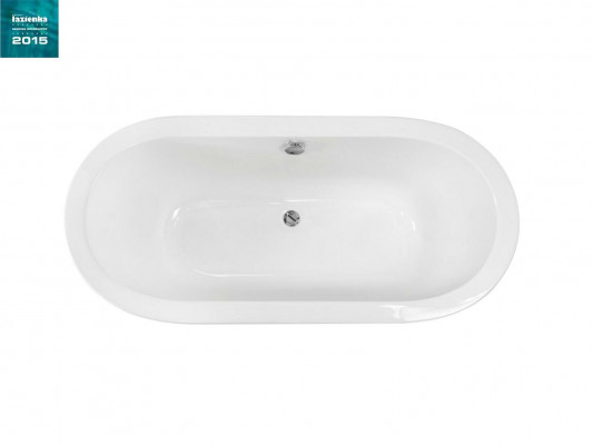 Luxe badkuip Vrijstaand rechthoekig bad Badkuipen voor badkamer Acryl Wit Ovaal