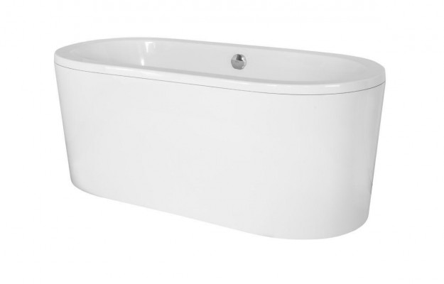 Luxe badkuip Vrijstaand rechthoekig bad Badkuipen voor badkamer Acryl Wit Ovaal