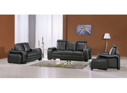 Sofa set bekleding bank bank set 3+2 zitsbanken banken leer nieuw