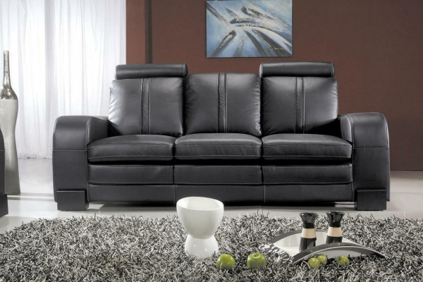 Sofa set bekleding bank bank set 3+2 zitsbanken banken leer nieuw