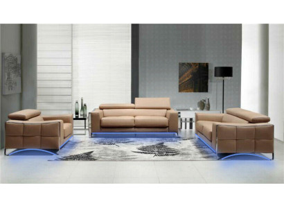 Sofa set van leer 3+2 (zonder fauteuil) bank zitkussen bekledingsset 1504