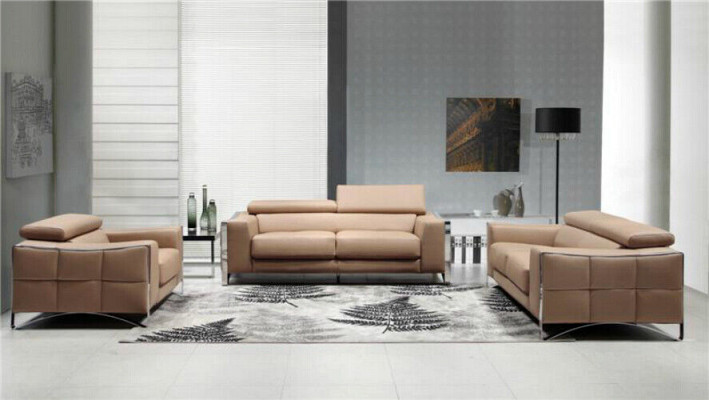Sofa set van leer 3+2 (zonder fauteuil) bank zitkussen bekledingsset 1504