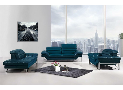 Sofa set van leer, 3+2 zits bankstel (zonder fauteuil), zitbank kussen set 994.