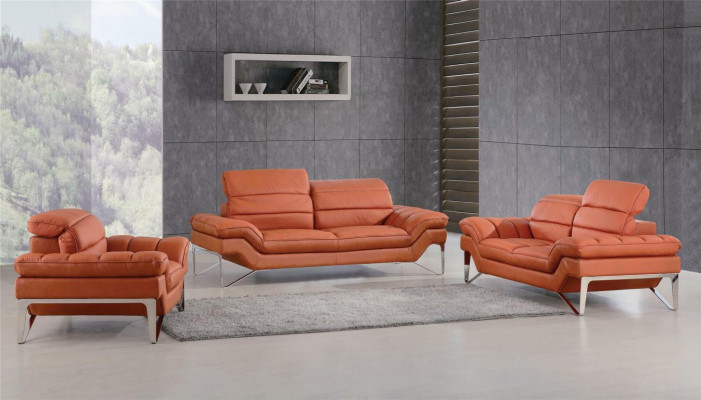 Sofa set van leer, 3+2 zits bankstel (zonder fauteuil), zitbank kussen set 994.