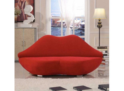 Lippenbank 2-zits gestoffeerd fluweel modern ontspanningszitje luxe meubels bank meubels nieuw