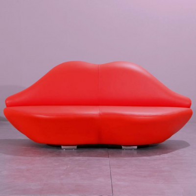 Lippenbank 2-zits bekleding Moderne ontspanningsbank Luxe meubels Bankstellen Tweezits