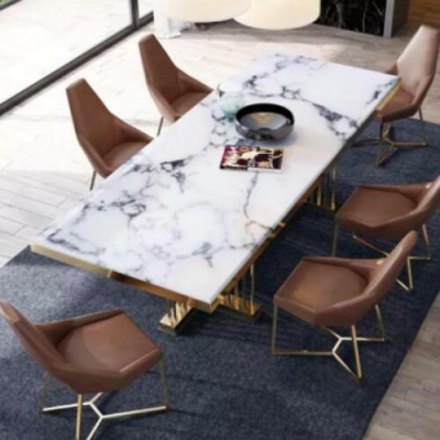 Meubels Tafel Tafels Eetkamer Ontwerp Keuken Luxe Moderne Marmeren Eettafel 90x160