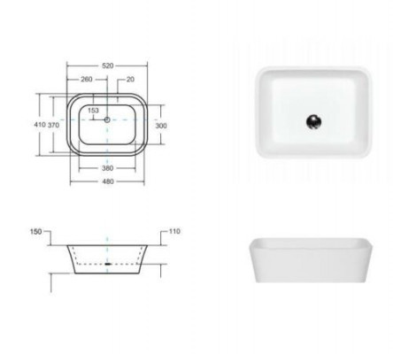 Ontwerp keramische wastafel, wastafel, handwasbak, opzetwastafel, bekken.