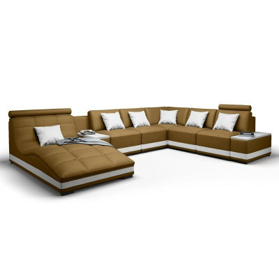 Designersofa Hoekbank Woonlandschap Ronde Bank Leren Bank Bank U-vorm NiddaA