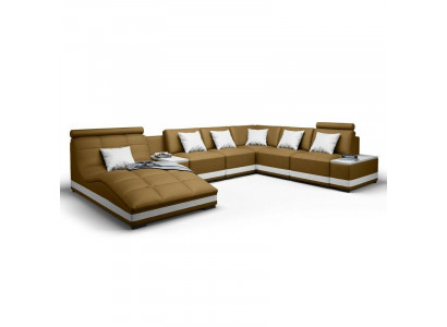 Designersofa Hoekbank Woonlandschap Ronde Bank Leren Bank Bank U-vorm NiddaA