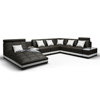 Designersofa Hoekbank Woonlandschap Ronde Bank Leren Bank Bank U-vorm NiddaA