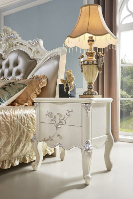 Chesterfield meubels nachtkastje 3-delige slaapkamer set bed barok massief hout