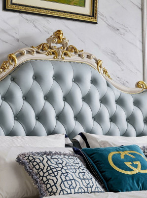 Chesterfield set Nachtkastje 2x massief hout luxe 3-delig 180x200cm design