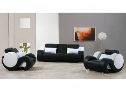Sofagarnitur Bank Bekleding Bankstel Set 3+1+1 Leren Banken Bankstellen Compleet Nieuw 1094