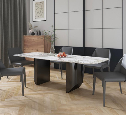 Luxe tafel van metaal eettafel Mega Design Metalen tafels Eetkamer meubels Eettafels