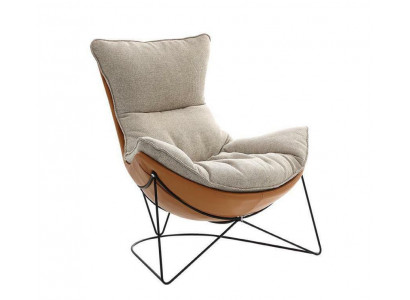 Ontwerp Gestoffeerde Bank Stof Draaibare Bank Ontspan Nieuw Modern Fauteuil