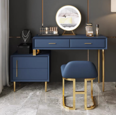 Make-uptafel Spiegel Krukje Compleet Decor Set Commode Slaapkamer Nieuw