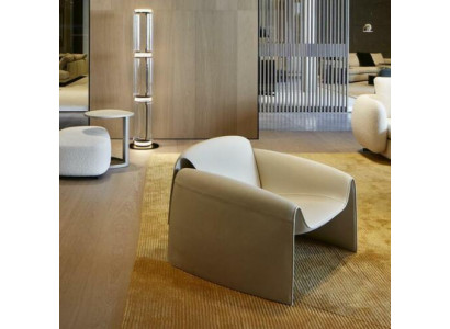 Woonkamer Luxe Fauteuil Hotel Bekleding Moderne Eenpersoons Ontwerper Grijs
