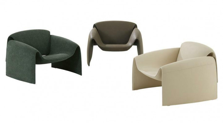 Woonkamer Luxe Fauteuil Hotel Bekleding Moderne Eenpersoons Ontwerper Grijs