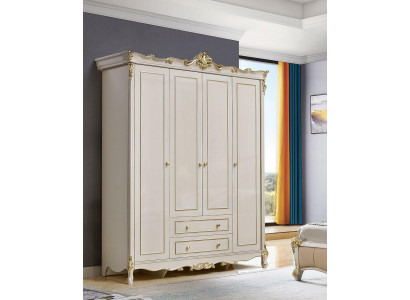 Kledingkast massief hout kast kasten antieke stijl barok slaapkamer nieuw