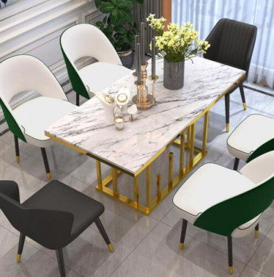 Luxe eettafel eetkamer meubilair inrichting tafel metaal design tafels eettafels