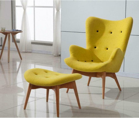 Fauteuil design bank bank zits textiel lounge club polster luxe zitplaats