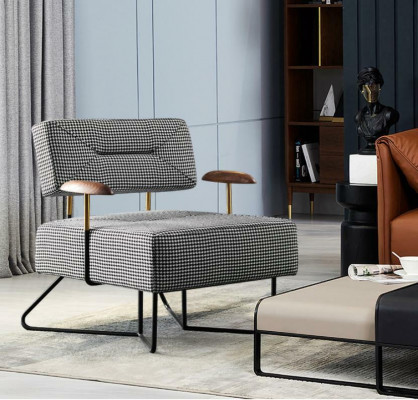 Luxe Relaxfauteuil Ontwerpbank Bank Zits Stof Lounge Club