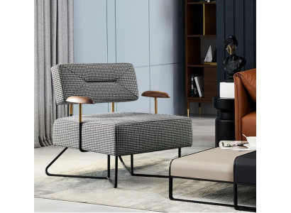 Luxe Relaxfauteuil Ontwerpbank Bank Zits Stof Lounge Club