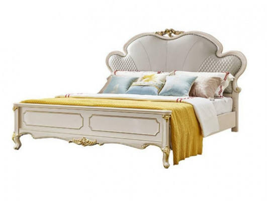 Klassieke meubels Luxe bed 3-delige set x2 slaapkamer nachtkastjes massief hout