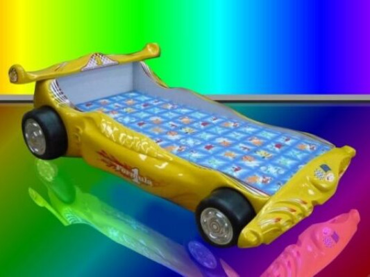 BED MET MATRAS KINDERBED AUTOBED KINDERKAMER KLEURENKEUZE RACEAUTO