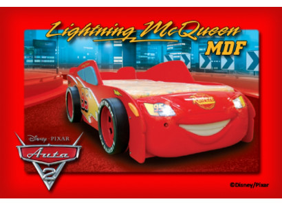 Bed met matrasje kinderbed auto voertuig sportwagen verlichting MCQUEEN