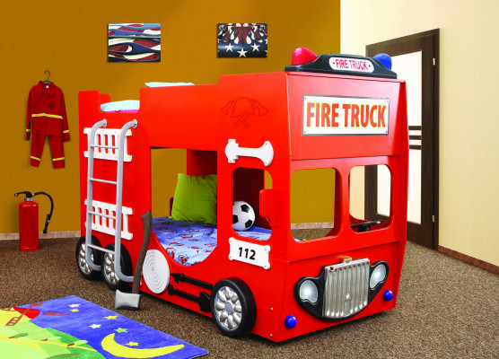 Brandweerwagen stapelbed bed hoogslaper stapelbed stapelbed kinderbed