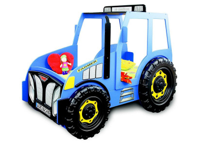 Bauer Boer Vrachtwagen Kinderen Kinderbed Kinderbedje Jeugdbed Bed Tractor Blauw Nieuw Bedden