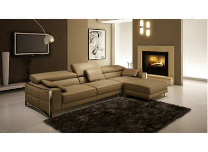 Ontwerp leren bank Bank Bank Bekleding Hoek Stoel Decor Set Woonlandschap
