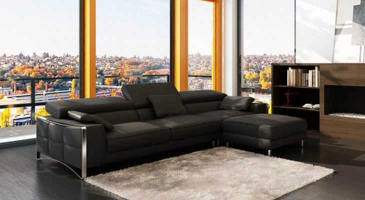 Ontwerp leren bank Bank Bank Bekleding Hoek Stoel Decor Set Woonlandschap