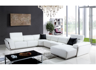 Multifunctionele relax hoekbank leren bank bank bank bankstel.