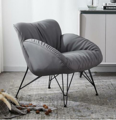 Fauteuil Zacht Woonkamer Tv Bank Bank Fauteuil Stoel Fluweel Grijs