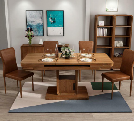 Tafel Luxe Tafels Moderne eetkamermeubels Eettafels Houten tafels Bruin Wit