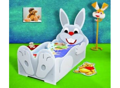 Kinderbed Kinderbed Bed Bedden met matras met diermotief Slaapbed Konijn