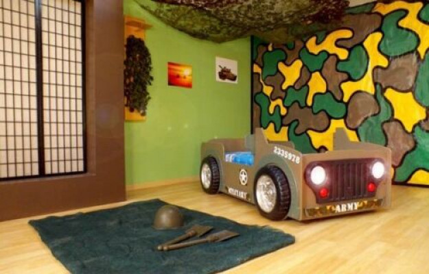 Kinderbed Jeugdbed Bed Bedden Jeep Auto Voertuig BED + MATRAS Nieuw