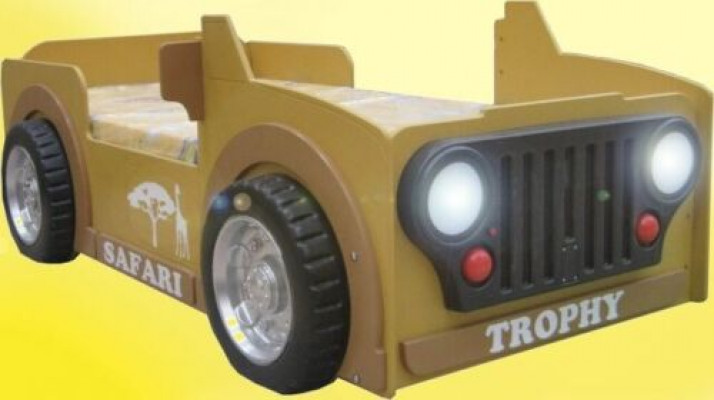 KINDERBED Jeep voertuig Africa Slaapkamer JEUGDBED AUTO BEDDEN SAFARI