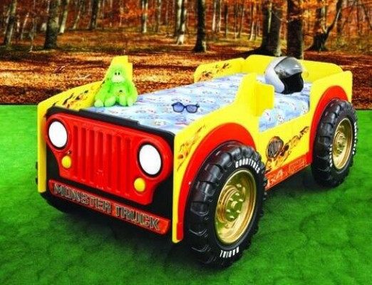 Kinderbed Kinderbed JEEP ABS Bed Bedden Auto Jeugd Bed Voertuig Matras Nieuw