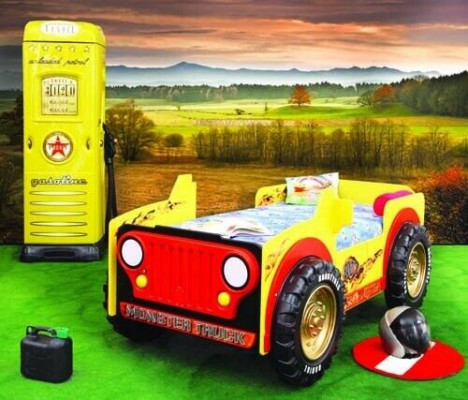 Kinderbed Kinderbed JEEP ABS Bed Bedden Auto Jeugd Bed Voertuig Matras Nieuw