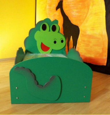 Kinderbed Jeugdbed Bed Bedden met matras met diermotief Slaapbed Dino